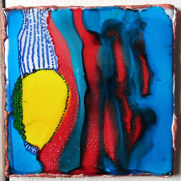 6 Painted coasters - Picture 5 of 9